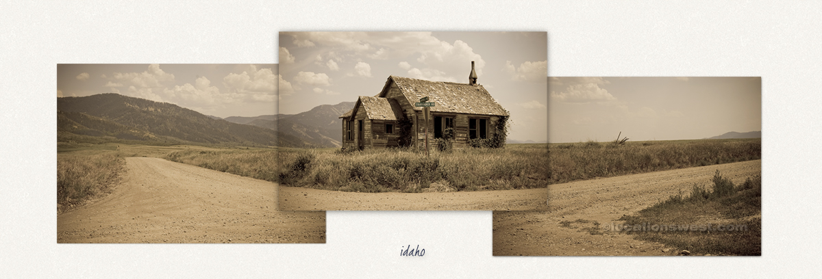 abandoned homestead in idaho hills