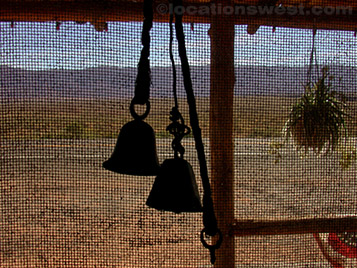 the desert through a screen door