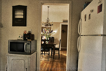 kitchen and dining room