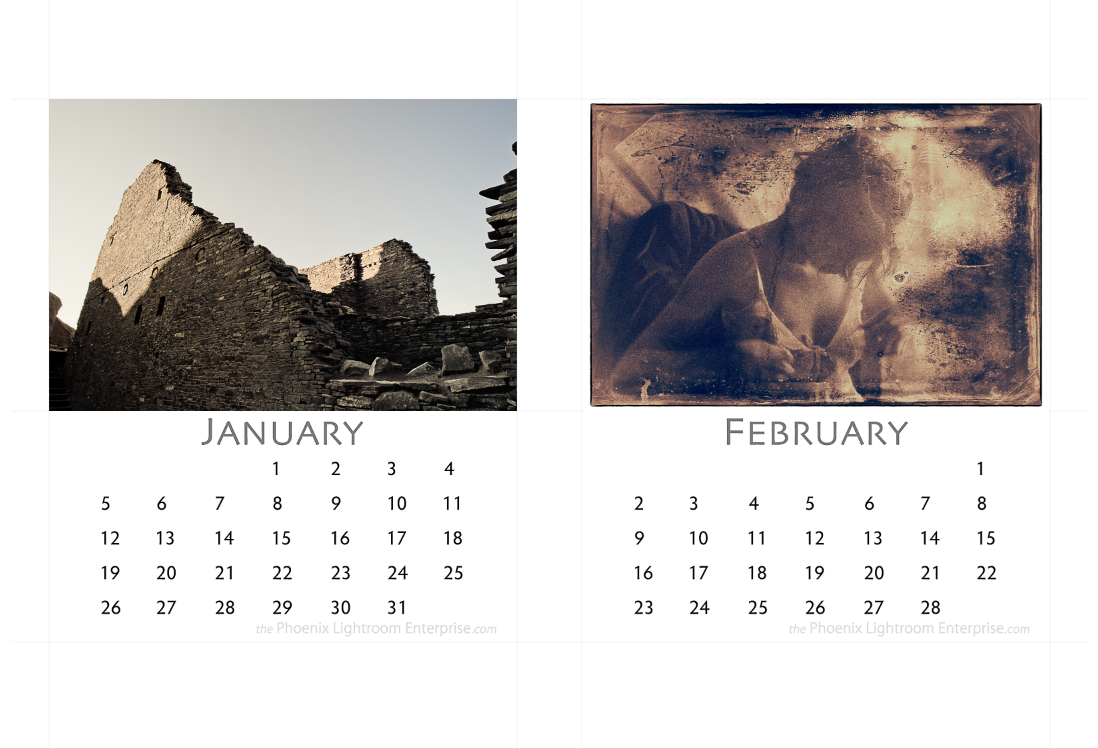 january and february  for 2014 cd jewel case calendars by michael maersch