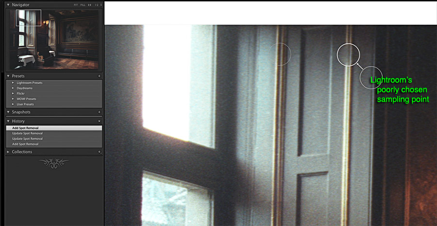 spot removal example