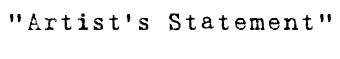 artists statement